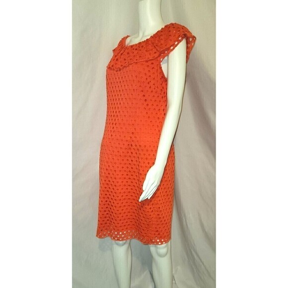 Dress Barn Tangerine Dress Fully Lined - Size 14 - Picture 3 of 9